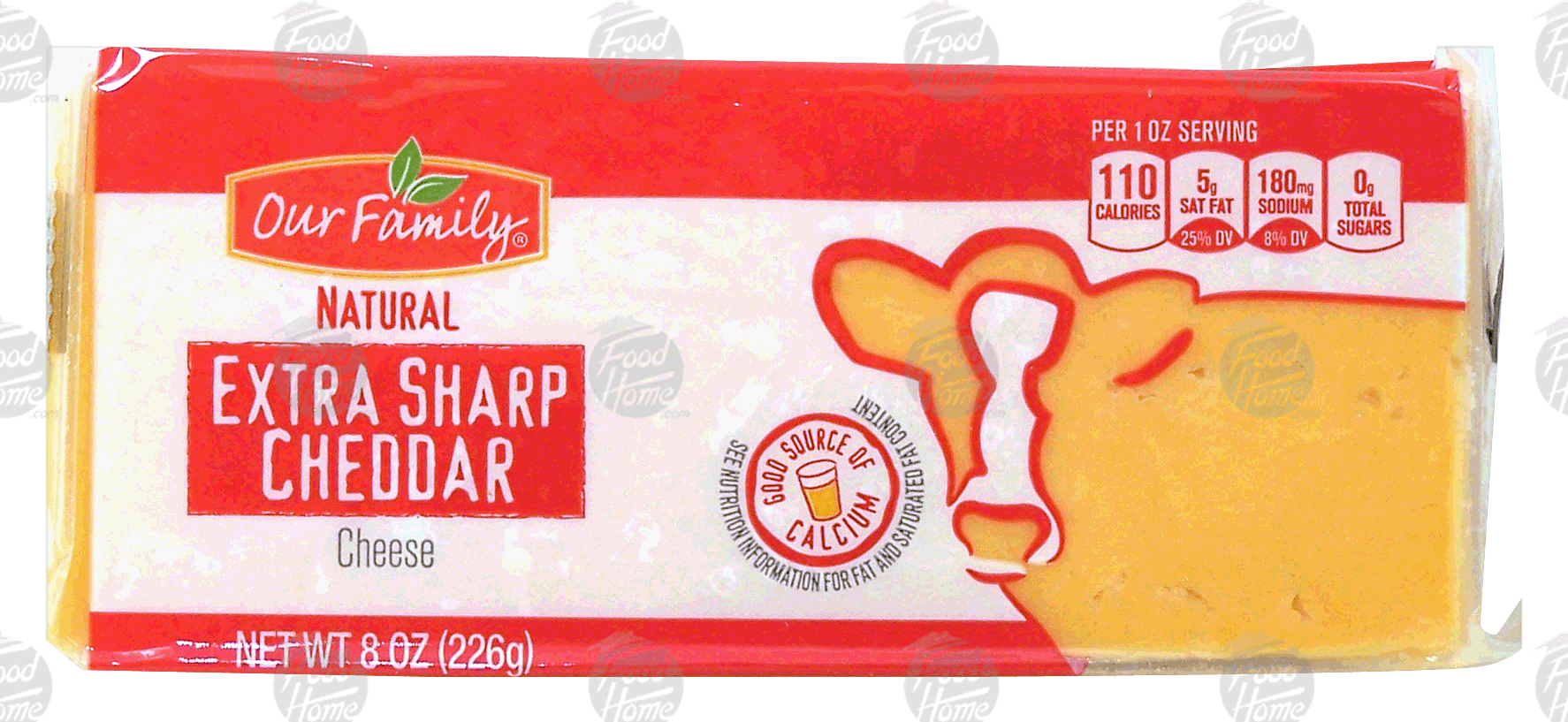 Our Family Natural extra sharp cheddar cheese block Full-Size Picture